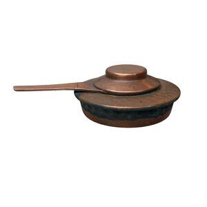 Vintage Stockli Copper Brandy Warmer Fondue Handle Swiss Made Hammered Finish